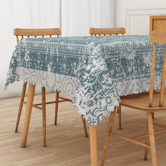 Lofaris Vintage Styleindigo Blue Rectangle Tablecloth