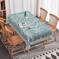 Lofaris Vintage Styleindigo Blue Rectangle Tablecloth