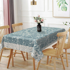 Lofaris Vintage Styleindigo Blue Rectangle Tablecloth