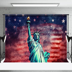 Lofaris Vintage Usa Flag Statue Independence Day Backdrop