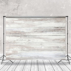 Lofaris Vintage White Grey Wood Grain Photo Booth Backdrop