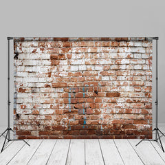 Lofaris Vintage White Red Brick Wall Photo Studio Backdrop