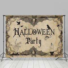 Lofaris Vintage Yellowed Bat Candle Halloween Party Backdrop