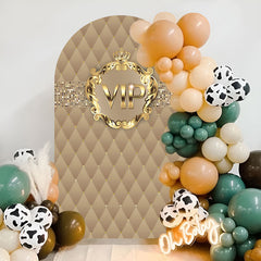 Lofaris Vip Gold Birthday Party Double Sided Arch Backdrop