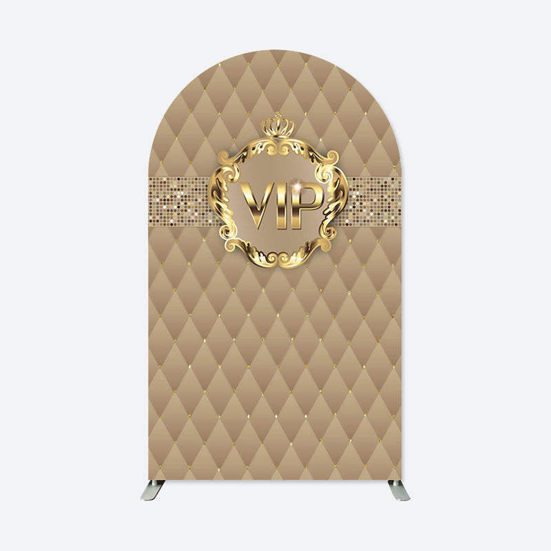 Lofaris Vip Gold Birthday Party Double Sided Arch Backdrop