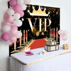 Lofaris Vip Red Carpet Gold Stars Happy Birthday Backdrop