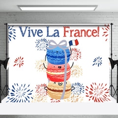 Lofaris Vive La France Macaron Sparkle Bastille Day Backdrop