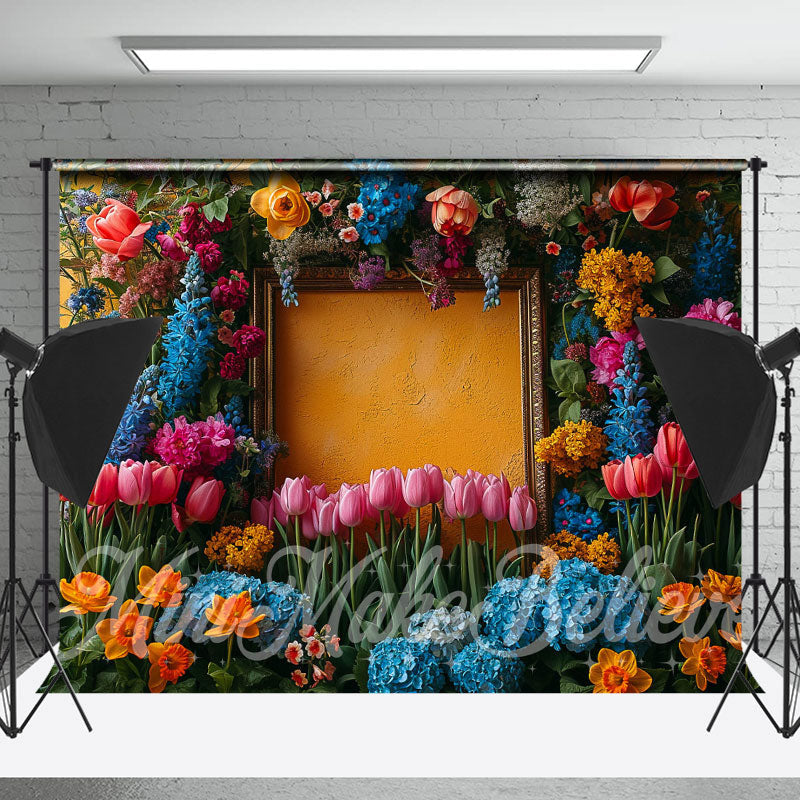 Lofaris Vivid Color Spring Flowers Tulip Floral Backdrop