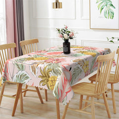 Lofaris Voguish Flamingo Floral Plants Rectangle Tablecloth