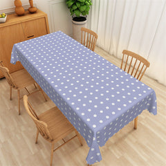 Lofaris Voguish Light Purple Blue Polka Dots Tablecloth