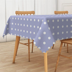 Lofaris Voguish Light Purple Blue Polka Dots Tablecloth