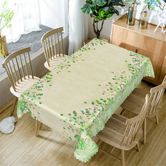 Lofaris Voguish Watercolor Green Botanical Dining Tablecloth