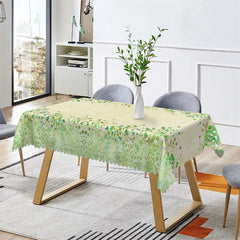 Lofaris Voguish Watercolor Green Botanical Dining Tablecloth