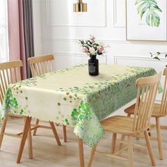 Lofaris Voguish Watercolor Green Botanical Dining Tablecloth