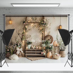 Lofaris Warm Color Interior Easter Photography Backdrop