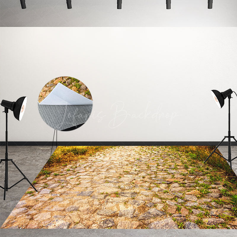 Lofaris Warm Fall Country Gravel Road Photography Floor Mat