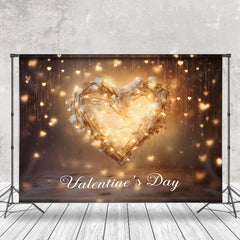 Lofaris Warm Heart Light Bokeh Photo Valentines Day Backdrop