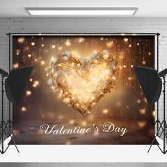 Lofaris Warm Heart Light Bokeh Photo Valentines Day Backdrop