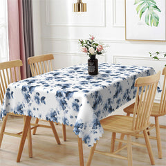 Lofaris Watercolor Blue Liberty Pattern Kitchen Tablecloth