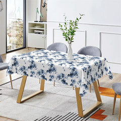 Lofaris Watercolor Blue Liberty Pattern Kitchen Tablecloth