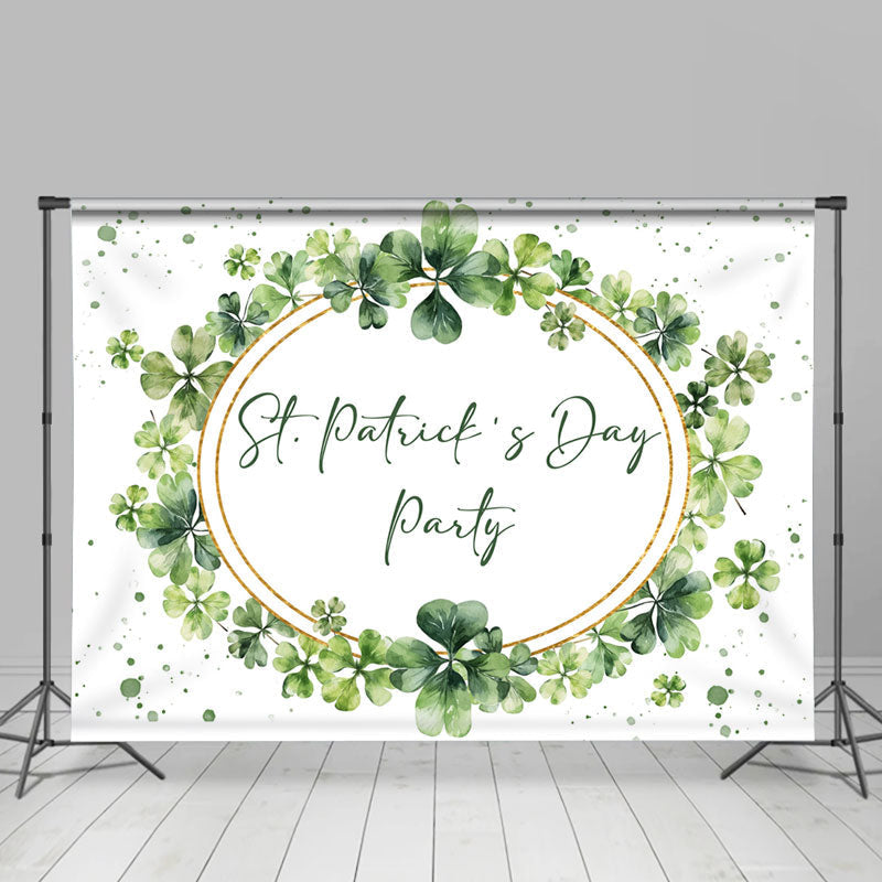 Lofaris Watercolor Clover St Patricks Day Party Backdrop