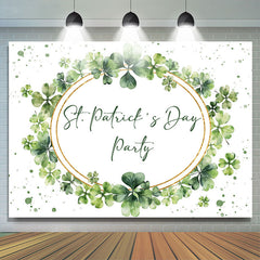 Lofaris Watercolor Clover St Patricks Day Party Backdrop