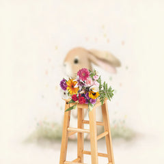 Lofaris Watercolor Easter Bunny Backdrop For Mini Session