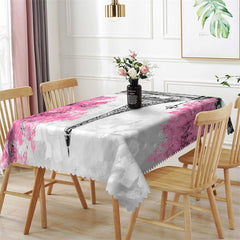 Lofaris Watercolor Eiffel Towel Pink Cherry Dining Tablecloth