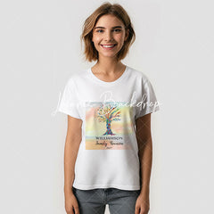 Lofaris Watercolor Family Reunion Tree Custom TShirt