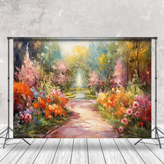 Lofaris Watercolor Floral Spring Photography Backdrop