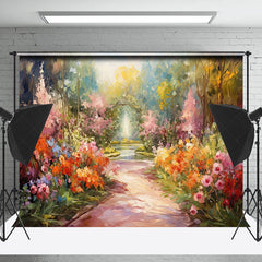 Lofaris Watercolor Floral Spring Photography Backdrop