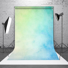 Lofaris Watercolor Green Blue Gradient Texture Photo Backdrop