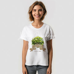 Lofaris Watercolor Green Tree Family Reunion Custom T-Shirt