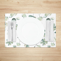 Lofaris Watercolor Leaves Seamless Dining Set Of 4 Placemats