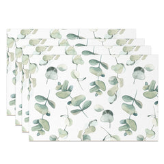 Lofaris Watercolor Leaves Seamless Dining Set Of 4 Placemats