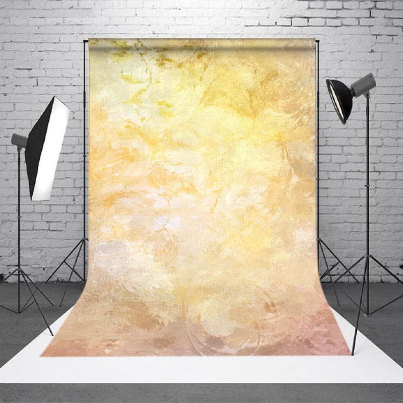 Lofaris Watercolor Light Golden Abstract Art Photo Backdrop