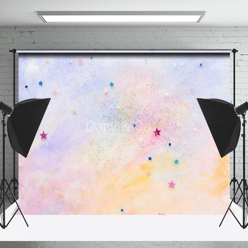 Lofaris Watercolor Star Decoration Fine Art Photo Backdrop