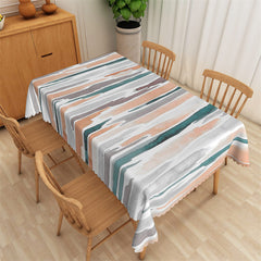 Lofaris Watercolor Stripes Patterns Rectangle Tablecloth