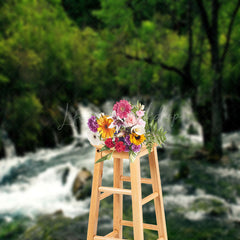 Lofaris Waterfall In The Woods Natural Scenery Backdrop