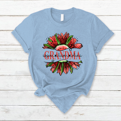 Lofaris Watermelon Sunflower Summer Grandma Kids T - Shirt