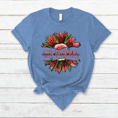 Lofaris Watermelon Sunflower Summer Grandma Kids T - Shirt