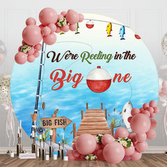 Lofaris We Are Reelongi In Big One Fish Round Birthday Backdrop