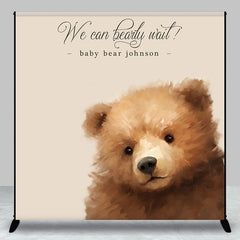 Lofaris We Can Bearly Wait Teddy Custom Baby Shower Backdrop