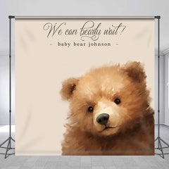 Lofaris We Can Bearly Wait Teddy Custom Baby Shower Backdrop