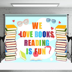 Lofaris We Love Books Reading Is Fun World Book Day Backdrop