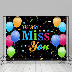 Lofaris We Will Miss You Rainbow Balloon Farewell Party Backdrop