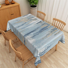 Lofaris Weathered Blue Paint Wooden Rectangle Tablecloth