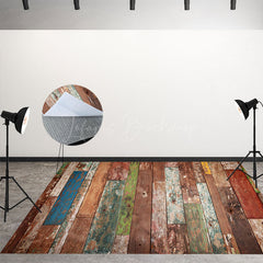 Lofaris Weathered Paint Shabby Wood Photo Floor Backdrop