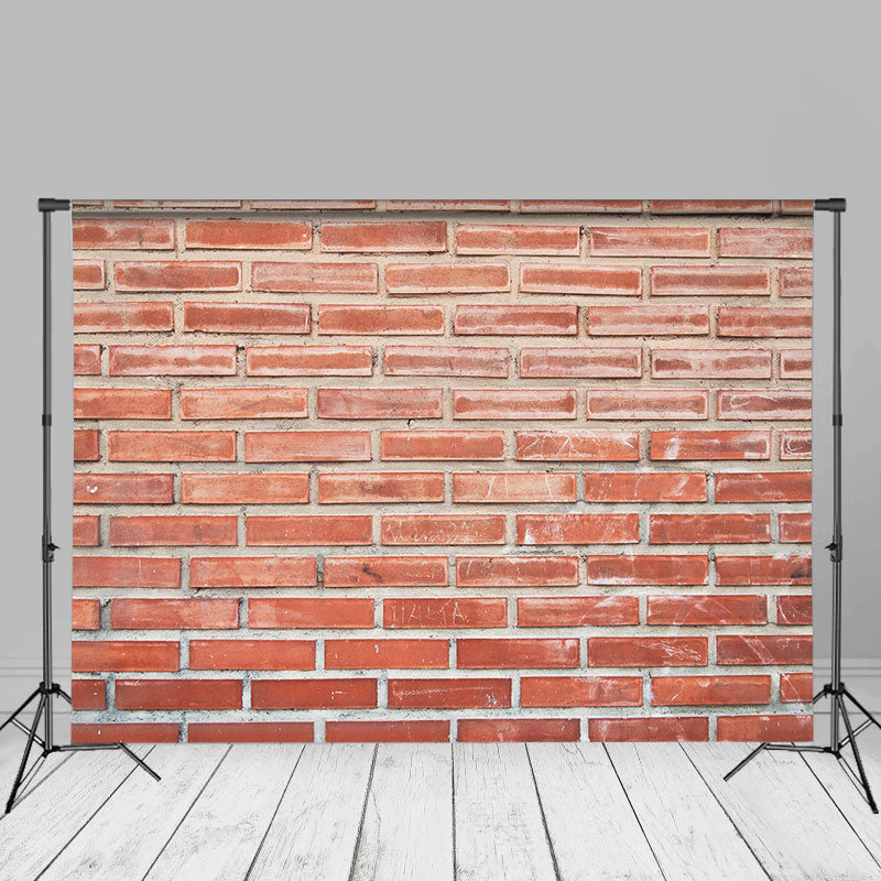 Lofaris Weathered Retro Red Brick Portrait Photo Backdrop