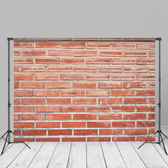 Lofaris Weathered Retro Red Brick Portrait Photo Backdrop